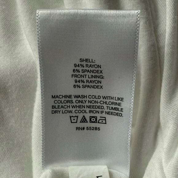 Express Supersoft Fitted Boat Neck Elbow Sleeve Tee White Size S - Picture 6 of 9